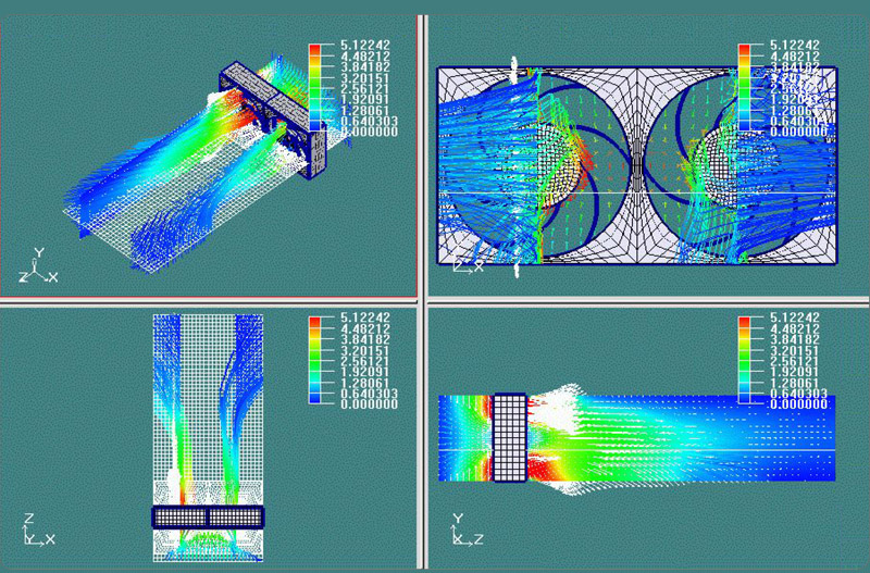 Flow simulation of an axial fan