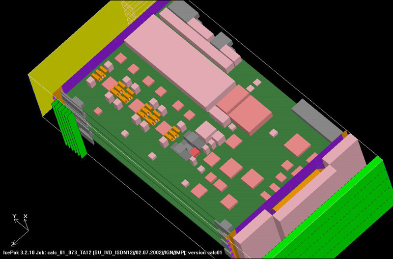 Model layout: circuit board